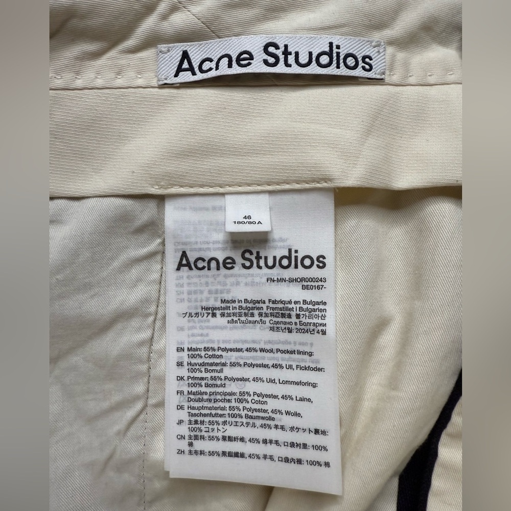 SOLD OUT Acne Studios Black Men's Shorts Waist 46 - Picture 2 of 3